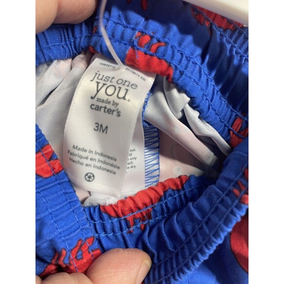 Cute Carters Boys 3M Swim Trunk Matching Shirt 2 Piece Ahoy Matey Pirate Crab - Picture 9 of 9